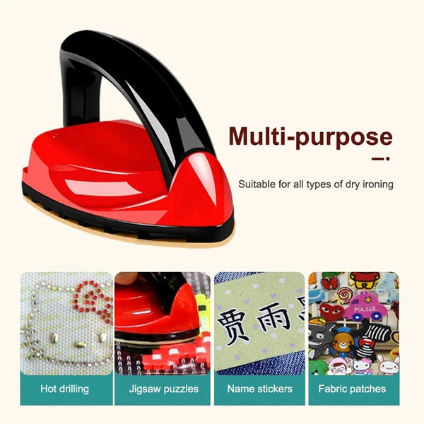Portable Handheld Garment Iron – Foldable Travel Mini Iron with Titanium Soleplate