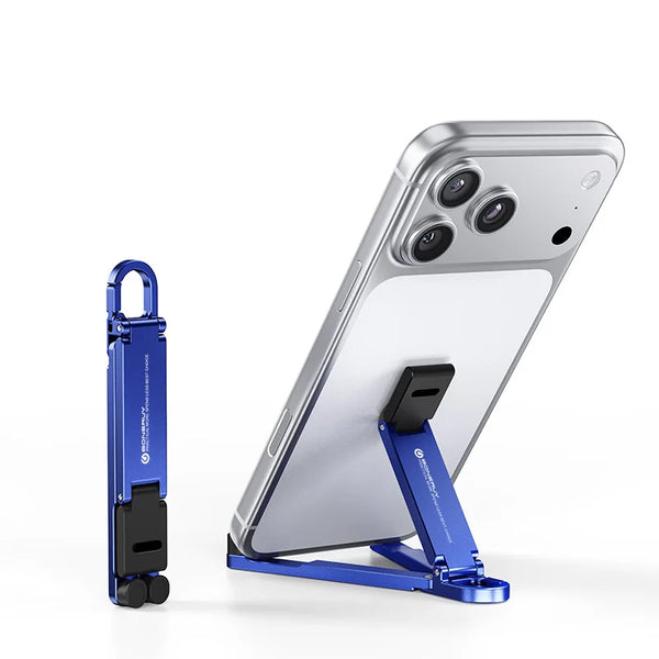 Desktop Aluminum Alloy Folding Phone Holder – Portable Keychain Universal Smartphone Stand