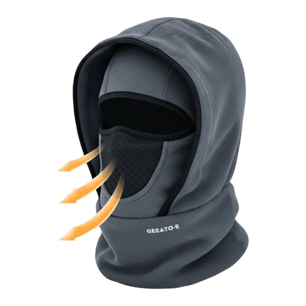 Waterproof Polar Fleece Balaclava with Thermal Hooded Neck Warmer