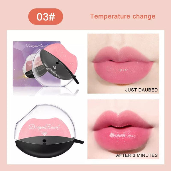 SearchFindOrder 03 color change Lip-shaped Kiss Velvet Lipstick Moisturizing, and Waterproof