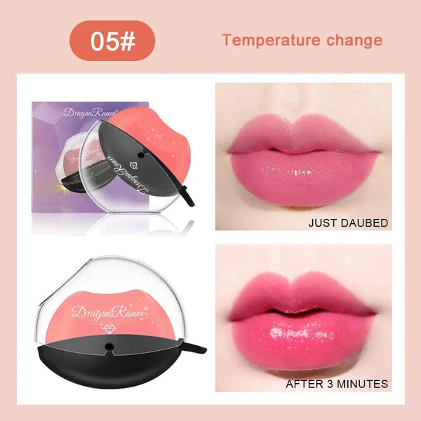 SearchFindOrder 05 color change Lip-shaped Kiss Velvet Lipstick Moisturizing, and Waterproof