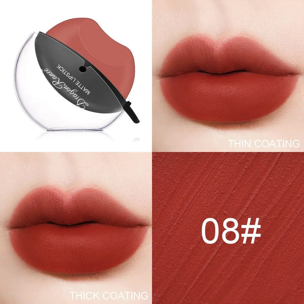 SearchFindOrder 08 matte Lip-shaped Kiss Velvet Lipstick Moisturizing, and Waterproof