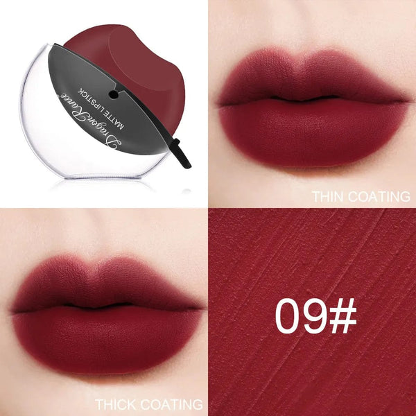 SearchFindOrder 09 matte Lip-shaped Kiss Velvet Lipstick Moisturizing, and Waterproof