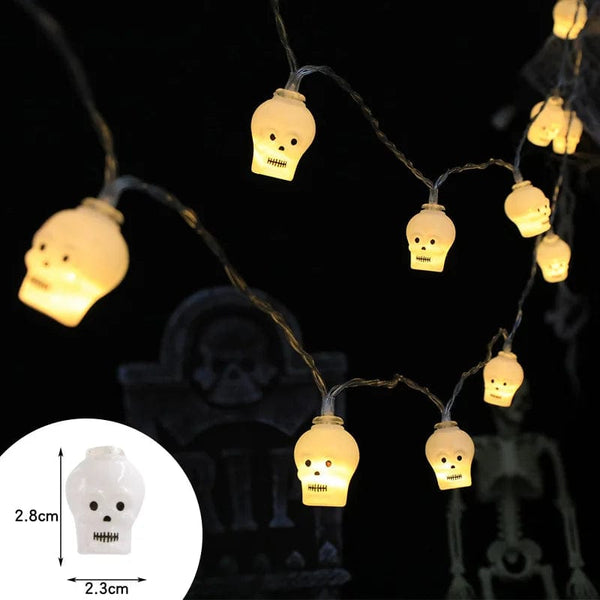 SearchFindOrder 1.5m Skull Halloween LED Light String