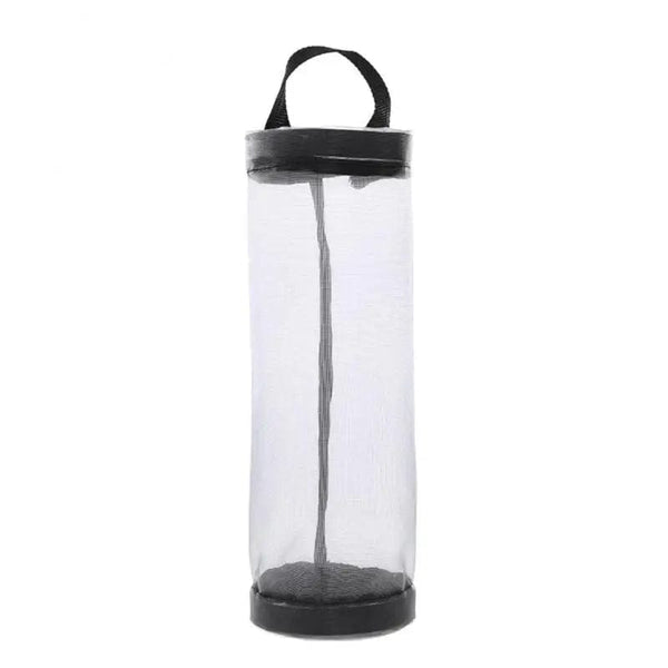 SearchFindOrder 1 gray Wall Mount Plastic Bag Holder for Home Grocery Storage, Hanging Trash Garbage Kitchen Organizer