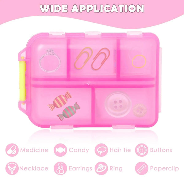 SearchFindOrder 10-Grid Mini Pill Storage Container with 175 Labels