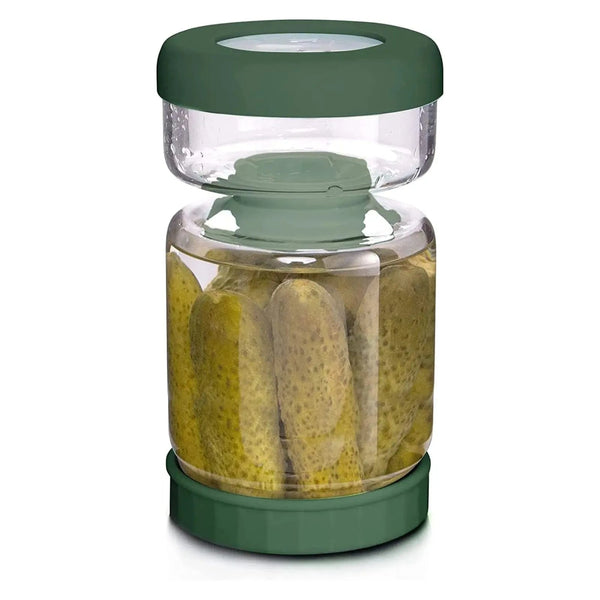 SearchFindOrder 1000ml Green / CHINA Glass Pickle Jar with Strainer