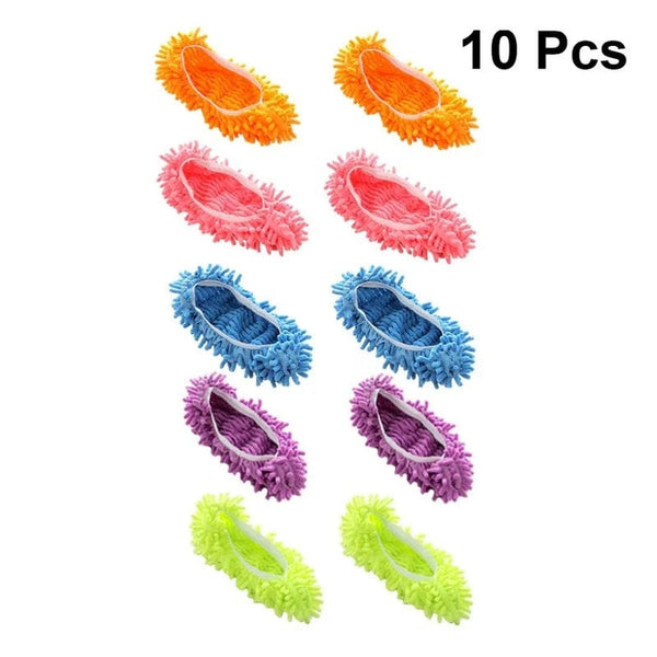 SearchFindOrder 10pcs As Shown Chenille Dust Mop Slippers