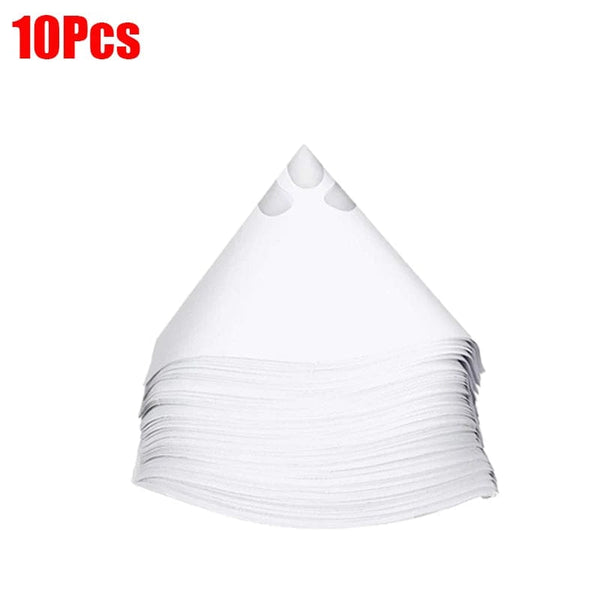 SearchFindOrder 10pcs Filter Paper Fuel Flow Foldable Funnel Set for Cars, Motorcycles, and More