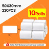 SearchFindOrder 10Rolls 50x30mm Pocket Printer Pro Red Bluetooth Label Maker Extra Paper