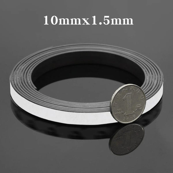 SearchFindOrder 10X1.5mm / 1Meter Self Adhesive Flexible Magnetic Tape