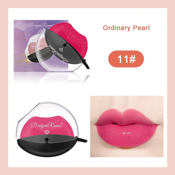 SearchFindOrder 11 color change Lip-shaped Kiss Velvet Lipstick Moisturizing, and Waterproof