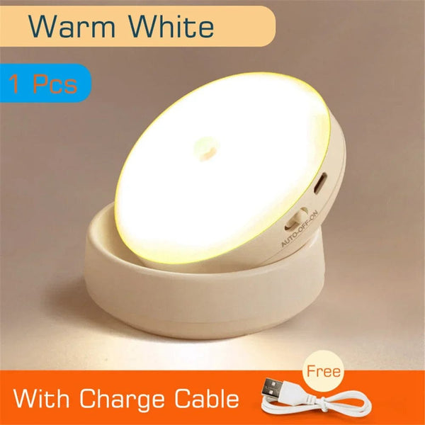 SearchFindOrder 1200mAh / Warm White LED Rotating Human Body Sensor Light