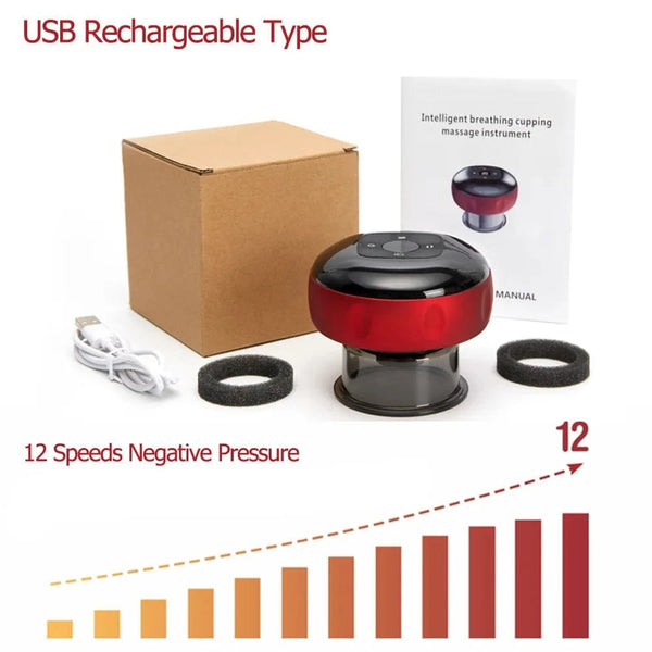 SearchFindOrder 12Level-Rechargeable Electric Vacuum Cupping Massage