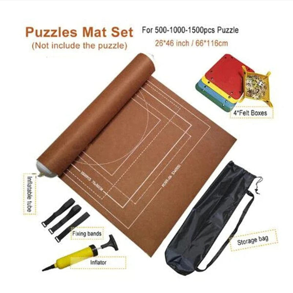 SearchFindOrder 1500pcs set coffee Portable Puzzle Roll Mat Blanket
