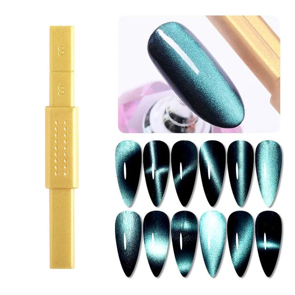 SearchFindOrder 16 Magnetic Cat Eyes Duo Nail Art Wand Dual-Headed Precision for Mesmerizing 3D Line and Strip Effects