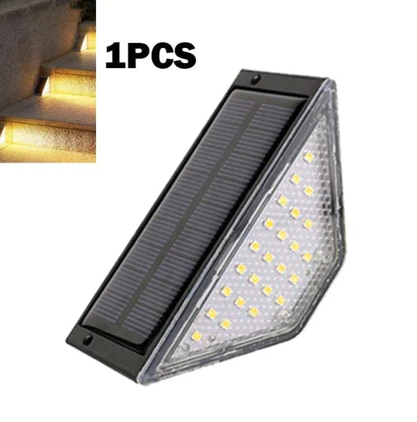 SearchFindOrder 1PC-Warm light Waterproof Solar Step and Stair Lights
