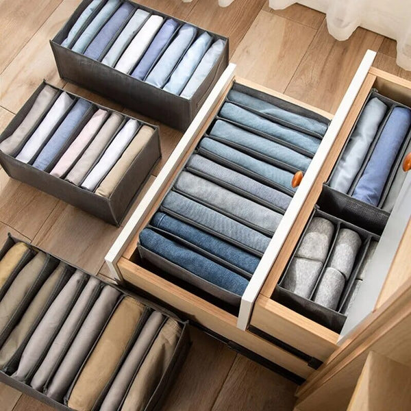 SearchFindOrder 1PCS 9-Compartment Wardrobe Clothes Organizer Smart, Durable, and Space-Saving