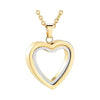 SearchFindOrder 1Pcs Golden / 55cm/21.65 in Heart Memorial Glass Cremation Necklace