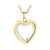 SearchFindOrder 1Pcs Golden / 55cm/21.65 in Heart Memorial Glass Cremation Necklace