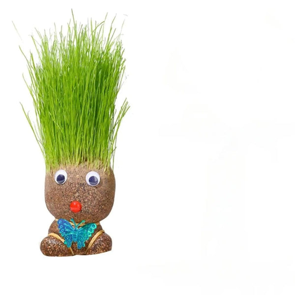 SearchFindOrder 1pcs-NO.01 DIY Grass Head Doll Indoor Decoration