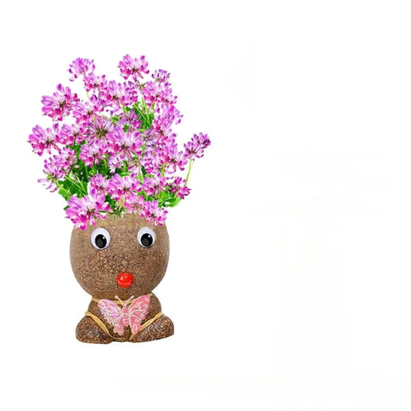 SearchFindOrder 1pcs-NO.02 DIY Grass Head Doll Indoor Decoration