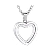 SearchFindOrder 1Pcs Silver / 55cm/21.65 in Heart Memorial Glass Cremation Necklace
