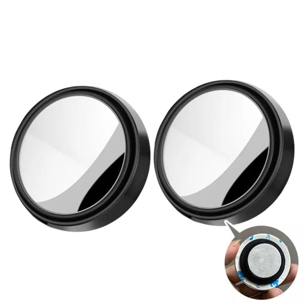 SearchFindOrder 2 pcs black B 360 Wide Angle Convex Dual-Mount Rear-View Blind Spot Mirrors