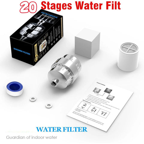 SearchFindOrder 20 Stages Filt High Output Shower Water Filter to Soften Hard Water for Shower Head