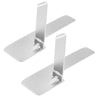 SearchFindOrder 2Pcs Metal White Sleek Fold Metal Mobile Phone Holder Stand