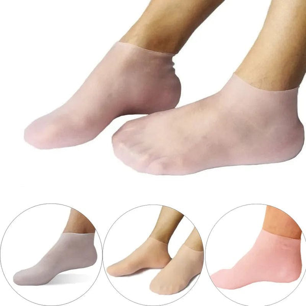 SearchFindOrder 2pcs Soft Heel Comfort Gel Socks Cracked Heel Repair & Moisturizing Foot Care Kit