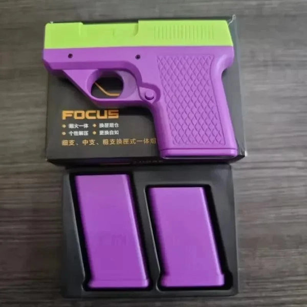 SearchFindOrder 3 Magazine Purple Gun Shape Secret Storage Jet Flame Lighter