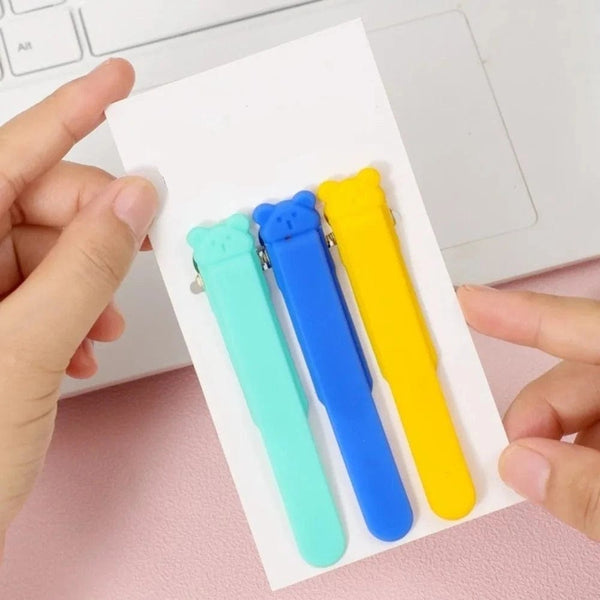 SearchFindOrder 3 PCS Soft Silicone Bookmark Clip