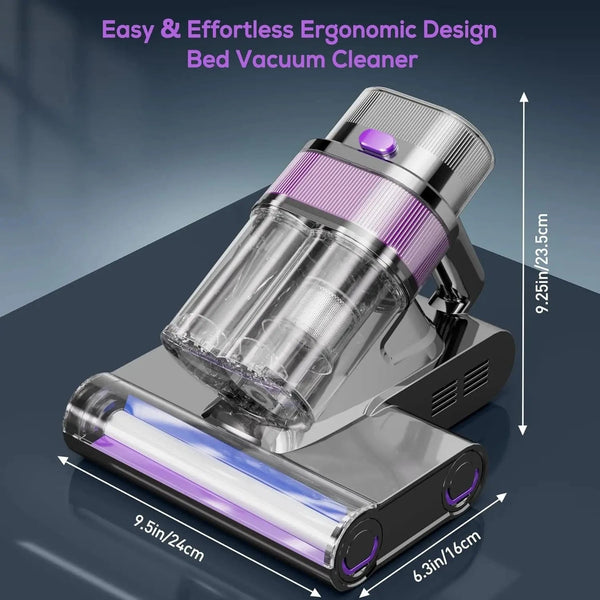 SearchFindOrder 313-smart High-Efficiency UV Mattress Vacuum Cleaner with HEPA Filter, 600W Suction & High-Temperature Drying