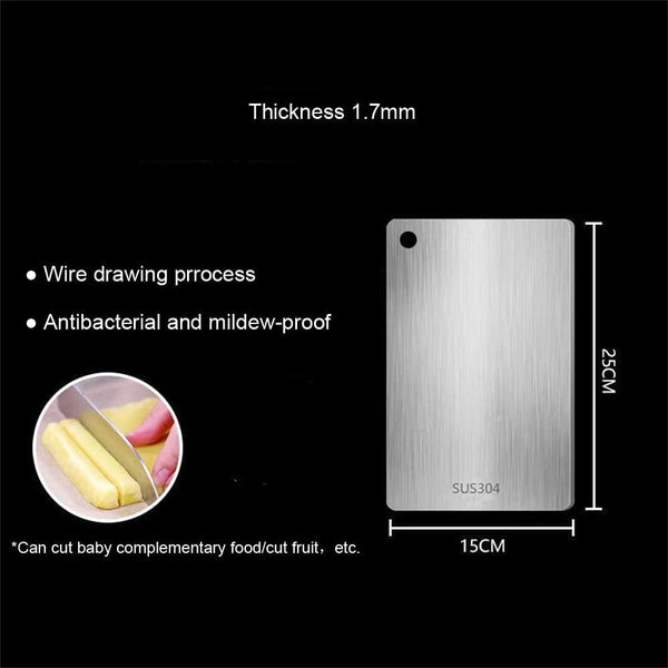 SearchFindOrder 316 Stainless Steel Double-Sided Chopping Board