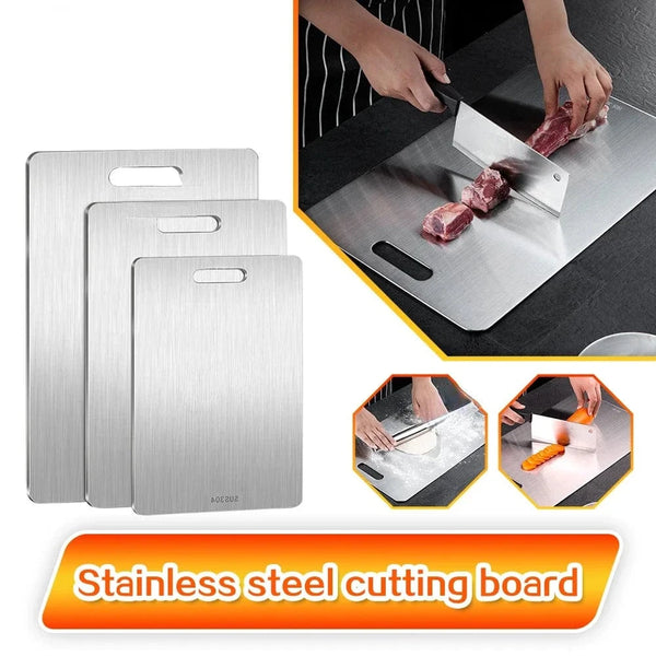 SearchFindOrder 316 Stainless Steel Double-Sided Chopping Board