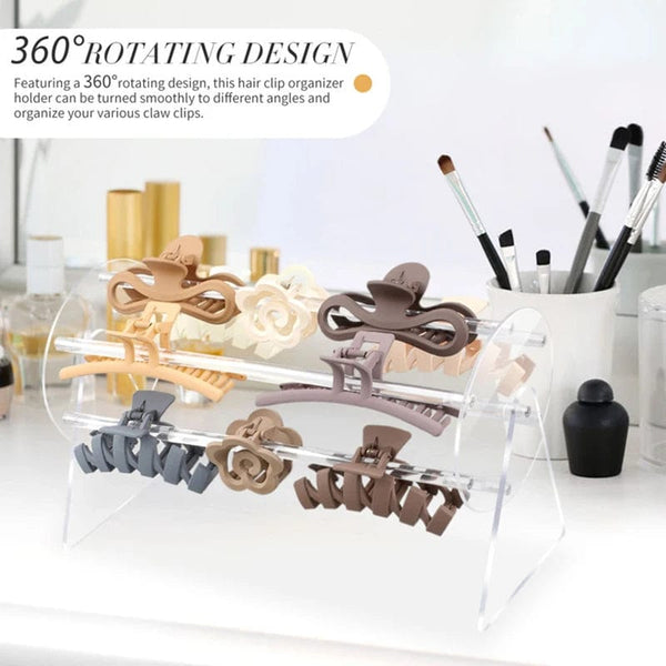 SearchFindOrder 360-Degree Rotating Hair Claw Clip Holder for Women