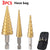 SearchFindOrder 3PC 4-12 4-12 4-20 / Hexagonal Titanium Pro Cut Precision Step Drill Set