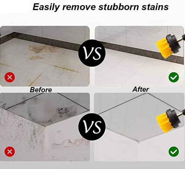 SearchFindOrder 3Pcs Electric Scrubber Brush Drill Set