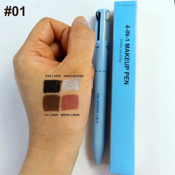 SearchFindOrder 4 in 1 Blue Pen-01 Versa Glam 4-in-1 Precision Beauty Pen Waterproof Brow Sculptor, Longwear Eyeliner, and Lipliner for Effortless All-Day Glam