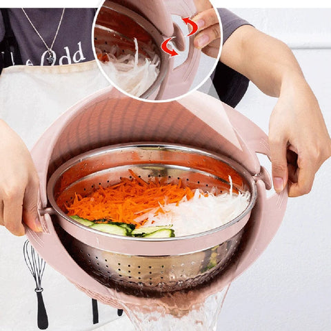 SearchFindOrder 4-in-1 Colander with Mixing Bowl Set