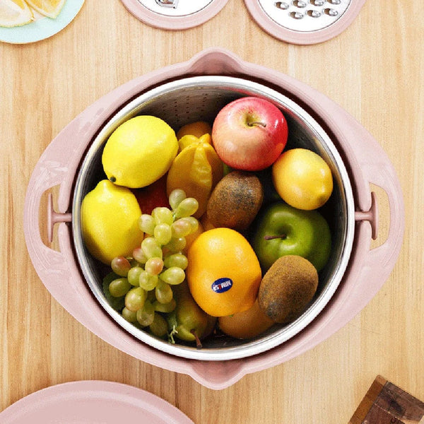 SearchFindOrder 4-in-1 Colander with Mixing Bowl Set