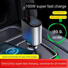 SearchFindOrder 4-in-1 Retractable Car Charger USB Type C Cable for iPhone & Samsung