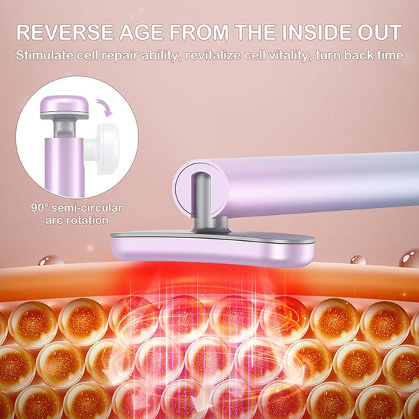 SearchFindOrder 4-in-1 Skincare Red Light Therapy, EMS Microcurrent, Anti-Aging, Skin Tightening Tool