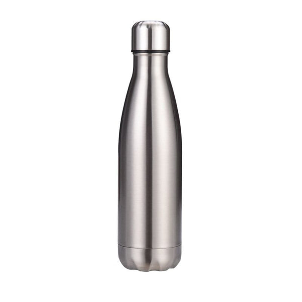 SearchFindOrder 401-500ml / Silver Aqua Pro 500 Premium Double-Wall Vacuum Insulated Stainless Steel Sports Bottle