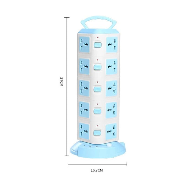 SearchFindOrder 5m / 5 floors / us Versa Plug Pro Vertical Power Tower with Universal Outlets, USB Ports, and Overload Protection
