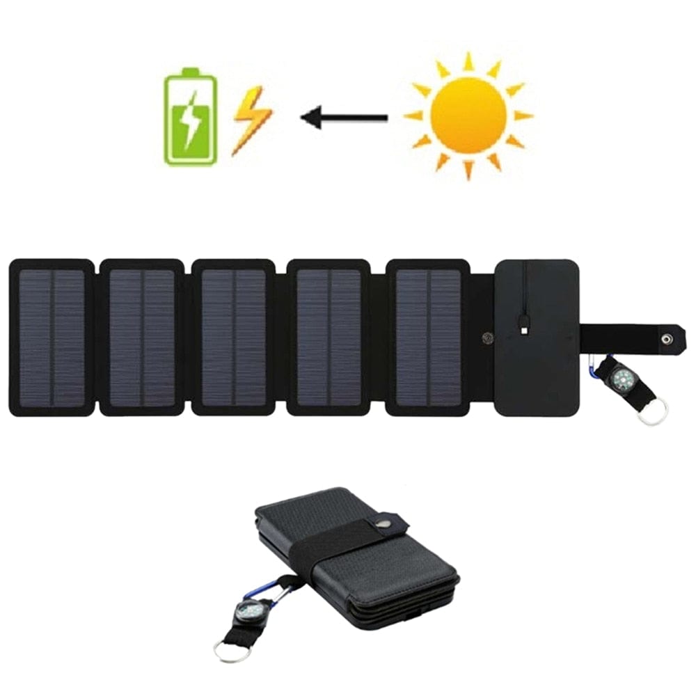 Portable 8W/10W Foldable USB Solar Panel Charger (5V/2.1A Max) for Cam