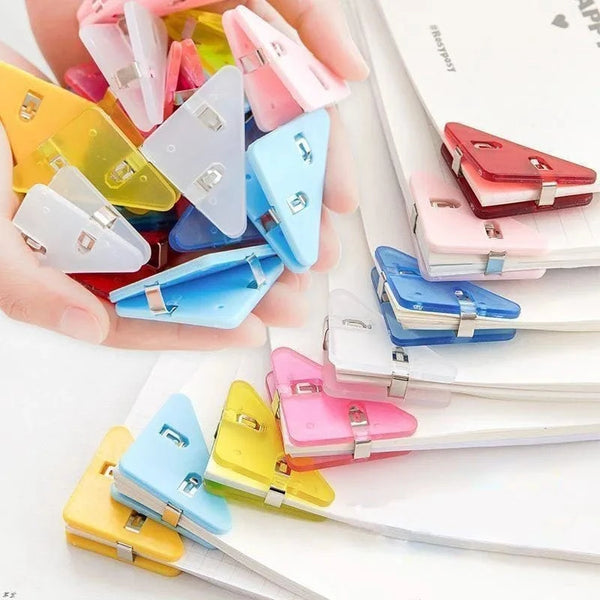 SearchFindOrder 5pcs-random colors Multi Color Triangular Corner Clip
