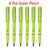 SearchFindOrder 6 green Magic Flow 6-Piece Infinite Inkless Fountain Pen Set for Art, Sketching, and Kids' Gifts