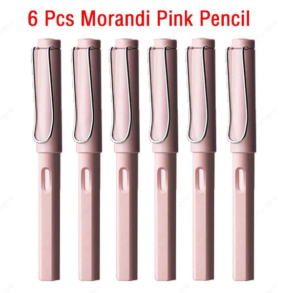 SearchFindOrder 6 morandi pink Magic Flow 6-Piece Infinite Inkless Fountain Pen Set for Art, Sketching, and Kids' Gifts